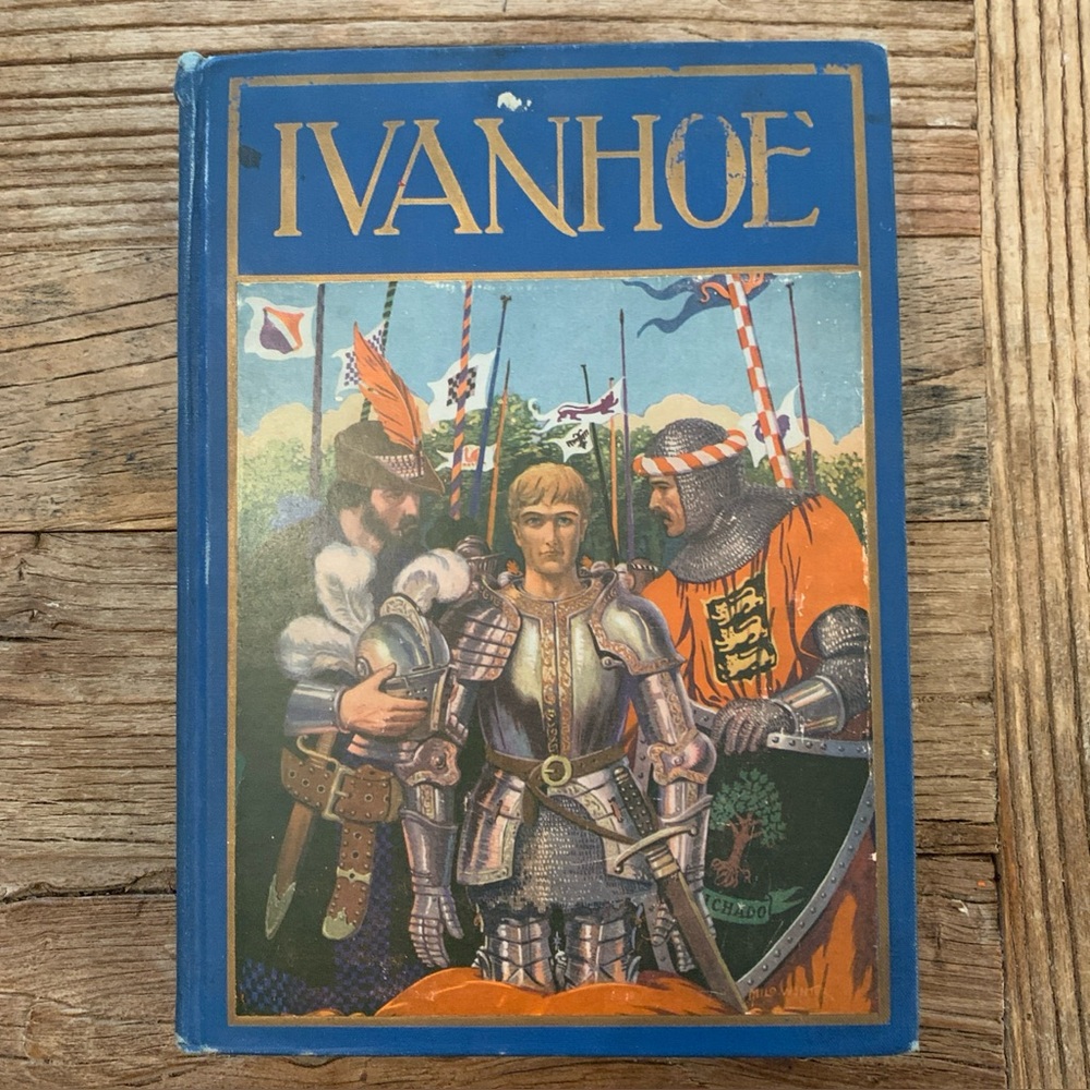Ivanhoe Classic Vintage Antique Blue Book Romantic